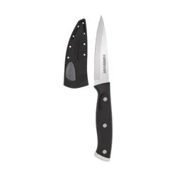 Farberware 3.5&quot; Paring Knife Black: Stainless Steel Kitchen Knife, Riveted Handle, Hand Wash, Lifetime Warranty