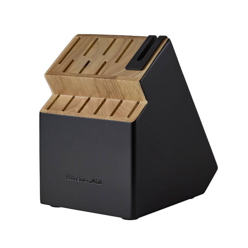 slide 7 of 8, KitchenAid 14pc 2-Tone Block Knife Set Black: High Carbon Stainless Steel, Forged Cutlery, Hand Wash, Lifetime Warranty, 14 ct