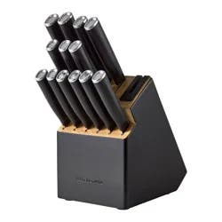KitchenAid 14pc 2-Tone Block Knife Set Black: High Carbon Stainless Steel, Forged Cutlery, Hand Wash, Lifetime Warranty