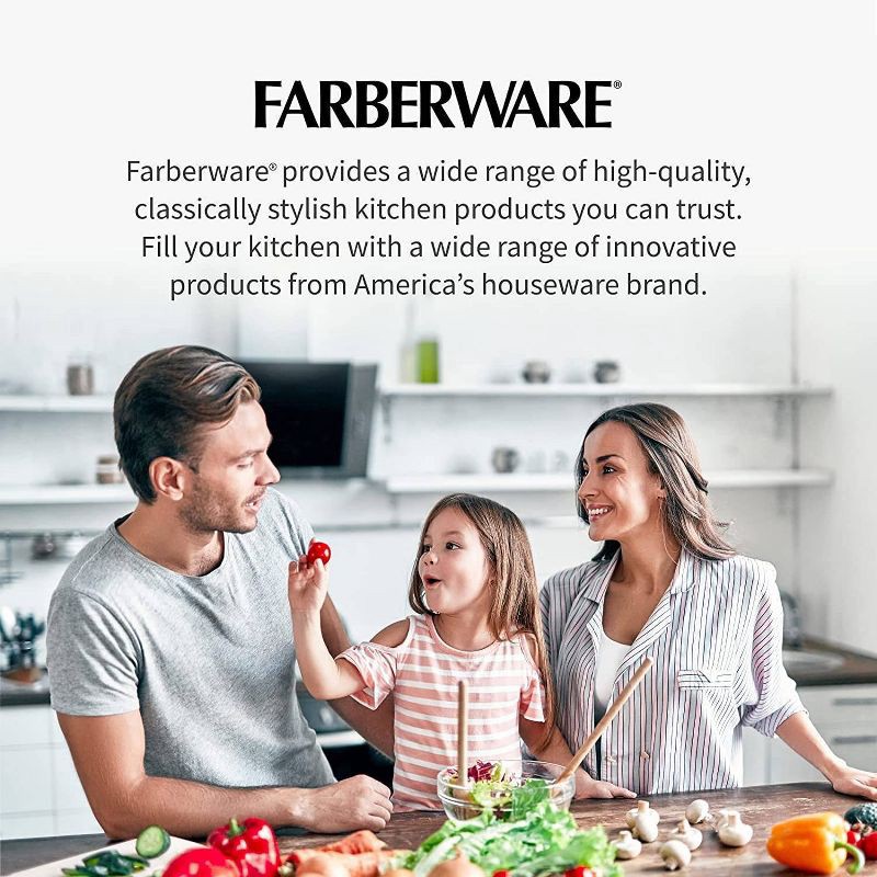slide 9 of 10, Farberware 8" Chef Knife Black: Stainless Steel Blade, Riveted Handle, Kitchen Cutlery, Hand Wash, Lifetime Warranty, 1 ct