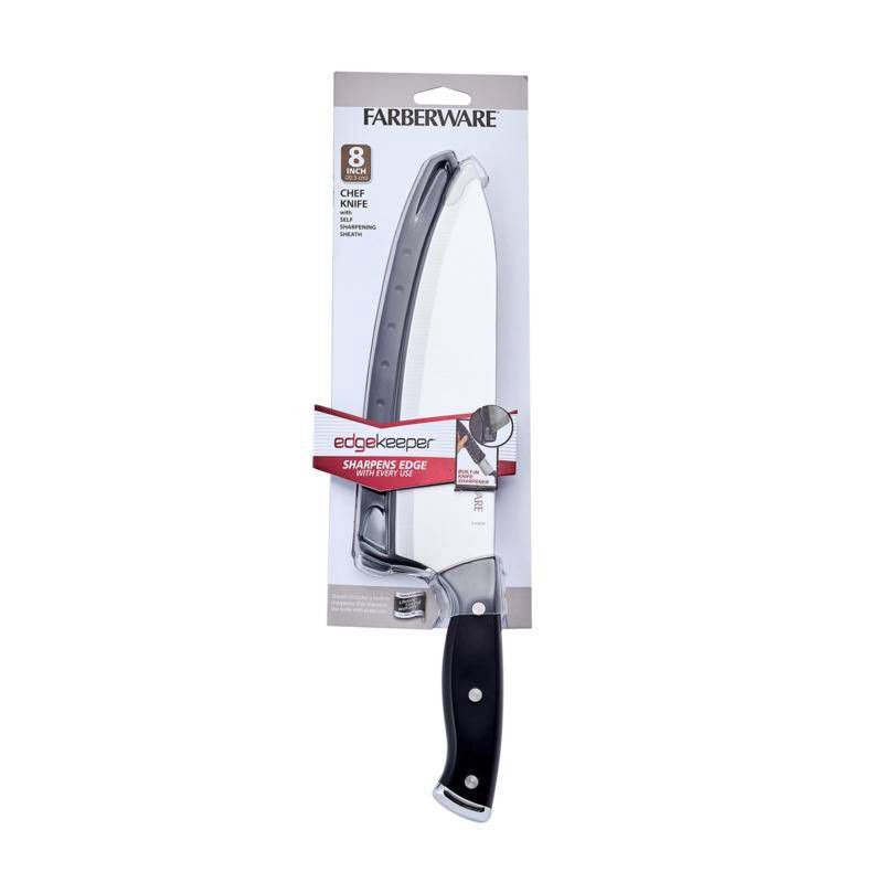 slide 11 of 11, Farberware 8" Chef Knife Black: Stainless Steel Blade, Riveted Handle, Kitchen Cutlery, Hand Wash, Lifetime Warranty, 1 ct