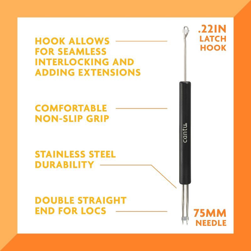 slide 3 of 6, Cantu Loc & Braid Crochet Needle Hair Comb, 1 ct