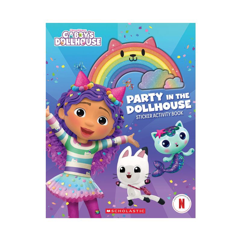 slide 1 of 1, Party in the Dollhouse (Gabby's Dollhouse Sticker Activity Book) - by Scholastic (Paperback), 1 ct