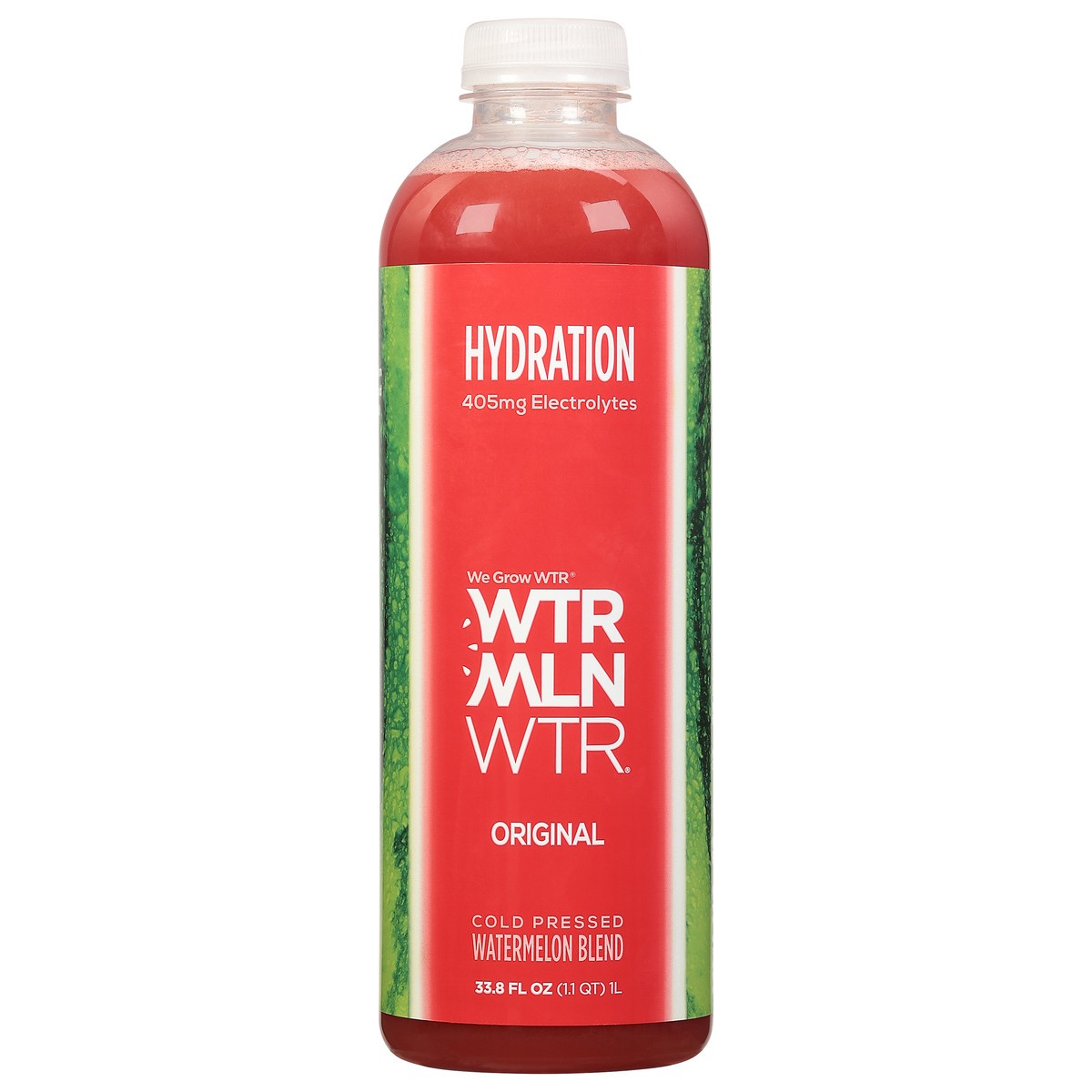 slide 1 of 9, WTRMLN WTR We Grow WTR Hydration Original Watermelon Blend 33.8 fl oz, 1 liter