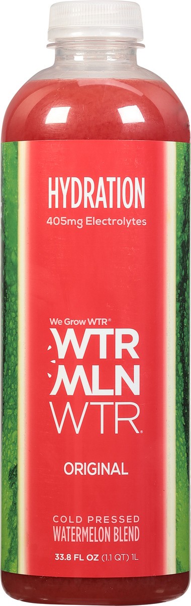 slide 6 of 9, WTRMLN WTR We Grow WTR Hydration Original Watermelon Blend 33.8 fl oz, 1 liter