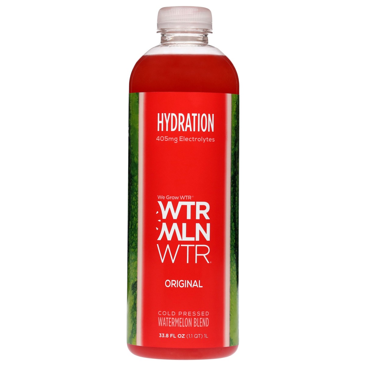 slide 1 of 9, WTRMLN WTR Hydration Original Watermelon Blend 33.8 fl oz, 1 liter