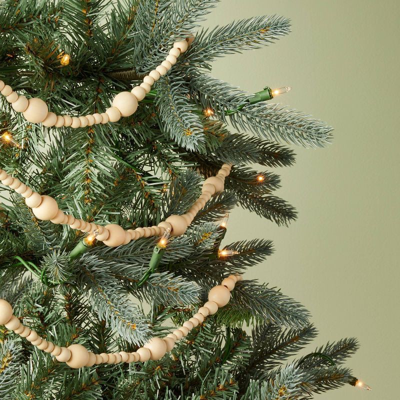 slide 3 of 3, Hearth & Hand with Magnolia 12' Decorative Wooden Bead Christmas Tree Garland - Hearth & Hand™ with Magnolia, 1 ct