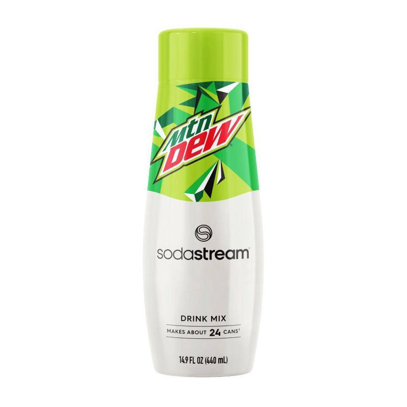 slide 1 of 8, SodaStream 440ml Mountain Dew Syrup Flavor: Citrus Liquid Concentrate, Kosher, Soda Streamer Flavor, 14.9oz, 440 ml, 14.9 oz