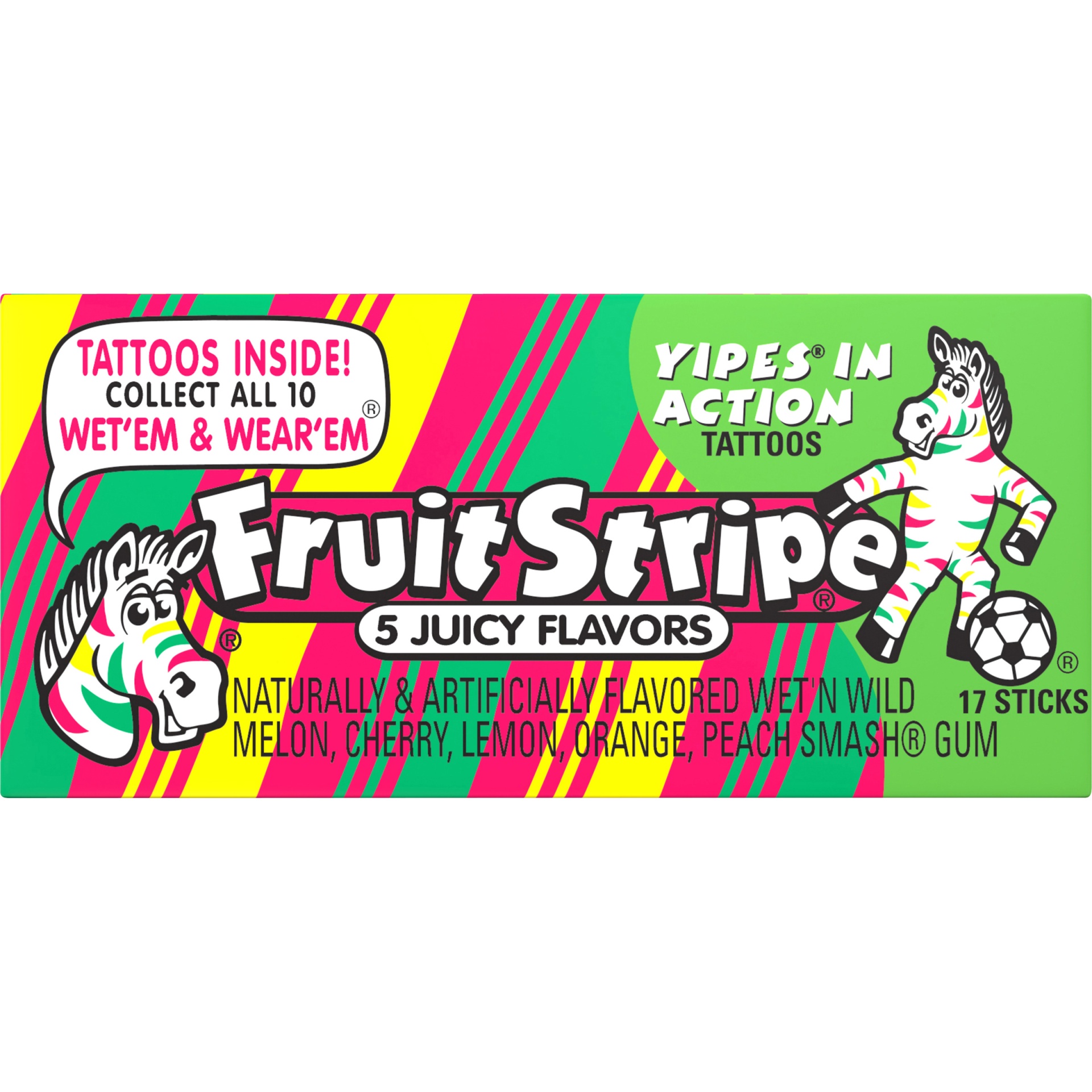 slide 8 of 8, Fruit Stripes Christmas Gum, 1.8 oz