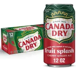 Canada Dry Fruit Splash Soda - 12pk/12 fl oz Cans