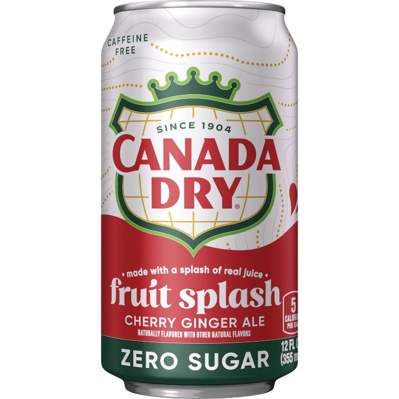 slide 3 of 7, Canada Dry Fruit Splash ZERO Soda - 12pk/12 fl oz Cans, 12 ct; 12 fl oz