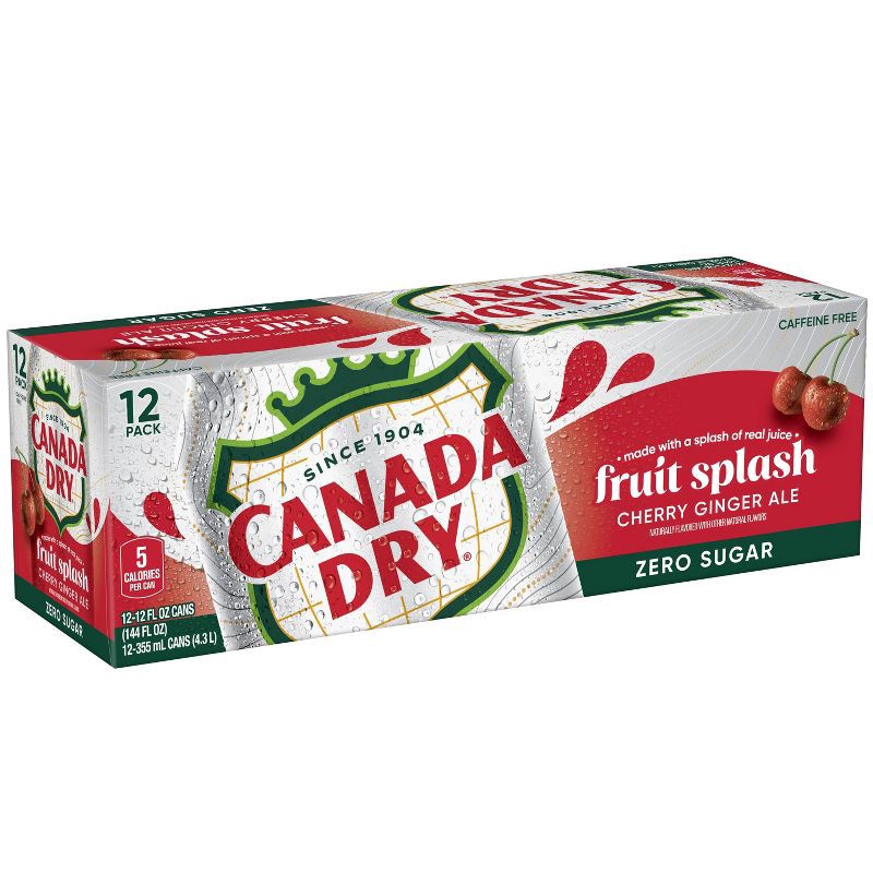 slide 5 of 7, Canada Dry Fruit Splash ZERO Soda - 12pk/12 fl oz Cans, 12 ct; 12 fl oz