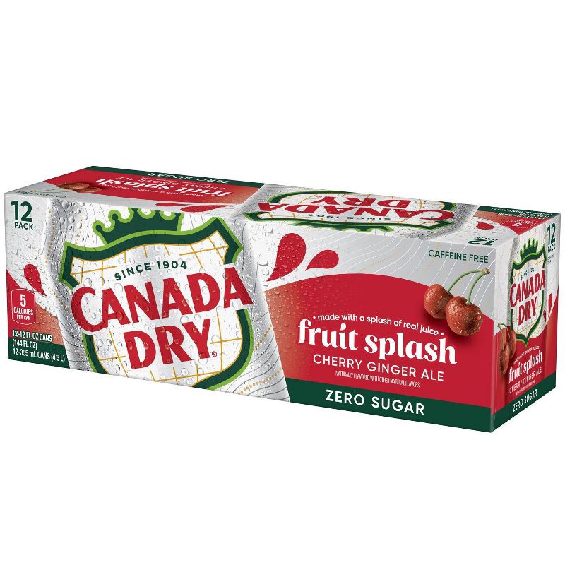 slide 6 of 7, Canada Dry Fruit Splash ZERO Soda - 12pk/12 fl oz Cans, 12 ct; 12 fl oz