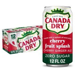 Canada Dry Canada Fruit Splash ZERO Soda - 12pk/12 fl oz Cans: Non-Caffeinated, Ginger