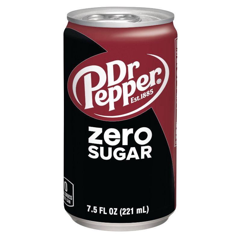 slide 3 of 8, Dr Pepper Zero Soda - 10pk/7.5 fl oz Mini Cans, 10 ct; 7.5 fl oz