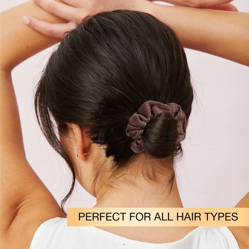 slide 3 of 7, scunci scünci No Damage Textured Scrunchies - Creams/Pink/Brown - All Hair - 6pcs, 6 ct