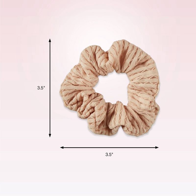 slide 4 of 7, scunci scünci No Damage Textured Scrunchies - Creams/Pink/Brown - All Hair - 6pcs, 6 ct