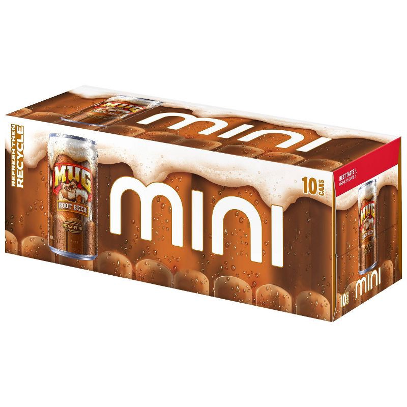 slide 5 of 7, Mug Root Beer - 10pk/7.5 fl oz Mini Cans, 10 ct; 7.5 fl oz