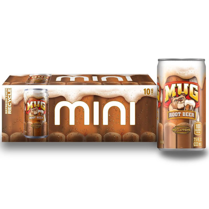 slide 1 of 4, Mug Root Beer - 10pk/7.5 fl oz Mini Cans, 10 ct; 7.5 fl oz