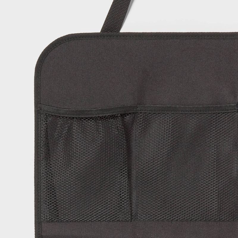 slide 3 of 3, Small Seat Back Organizer Black - Brightroom™: Car Accessories, Backseat Automotive Organizer, Polyester, 22" Height, 1 ct