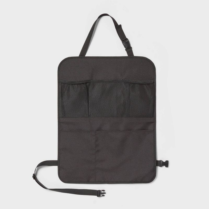 slide 1 of 3, Small Seat Back Organizer Black - Brightroom™: Car Accessories, Backseat Automotive Organizer, Polyester, 22" Height, 1 ct