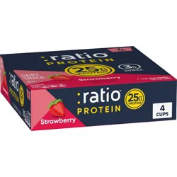 :ratio Protein Strawberry Yogurt - 25g Protein 21.2oz/4pk
