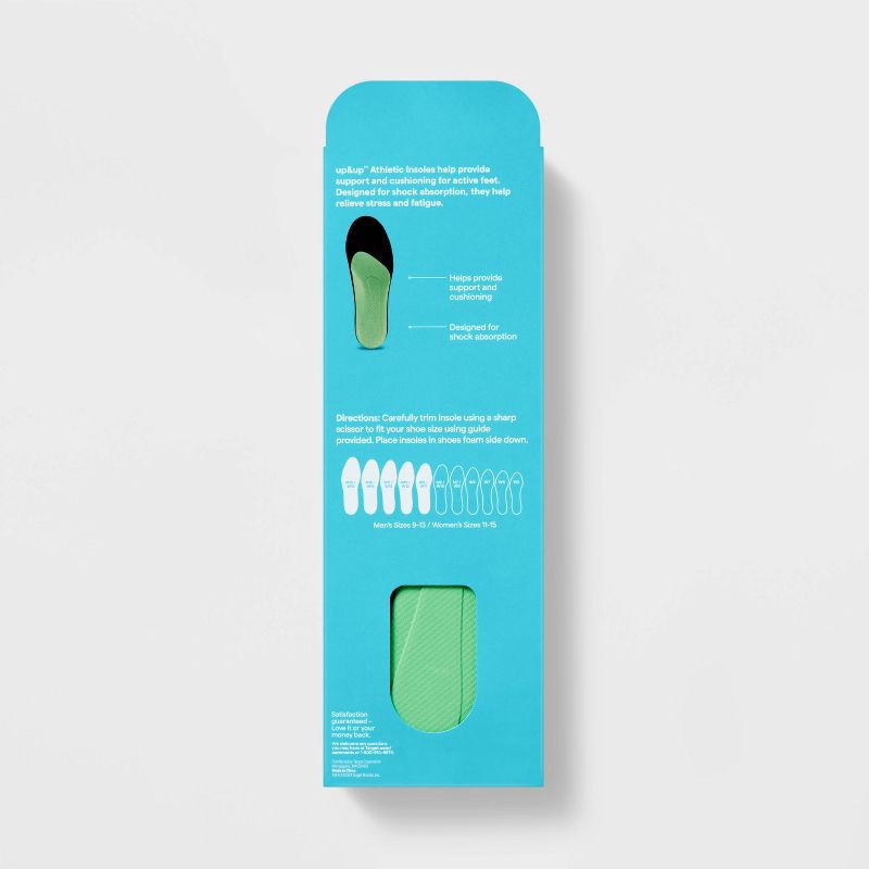 slide 3 of 3, Athletic Shoe Insoles - L/XL - up&up™, 1 ct