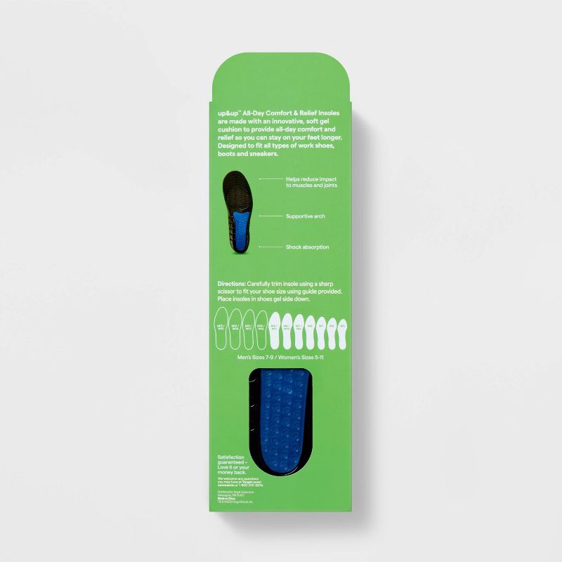 slide 3 of 3, All-Day Comfort Shoe Insoles - S/M - up&up™, 1 ct