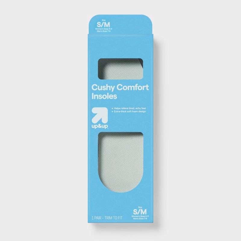 slide 1 of 3, Cushy Comfort Shoe Insoles - S/M - up&up™, 1 ct