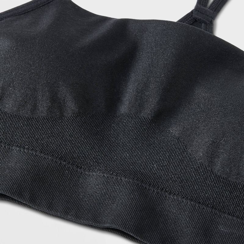 slide 3 of 3, Girls' Seamless T-Back Sports Bra - art class™ Black L, 1 ct