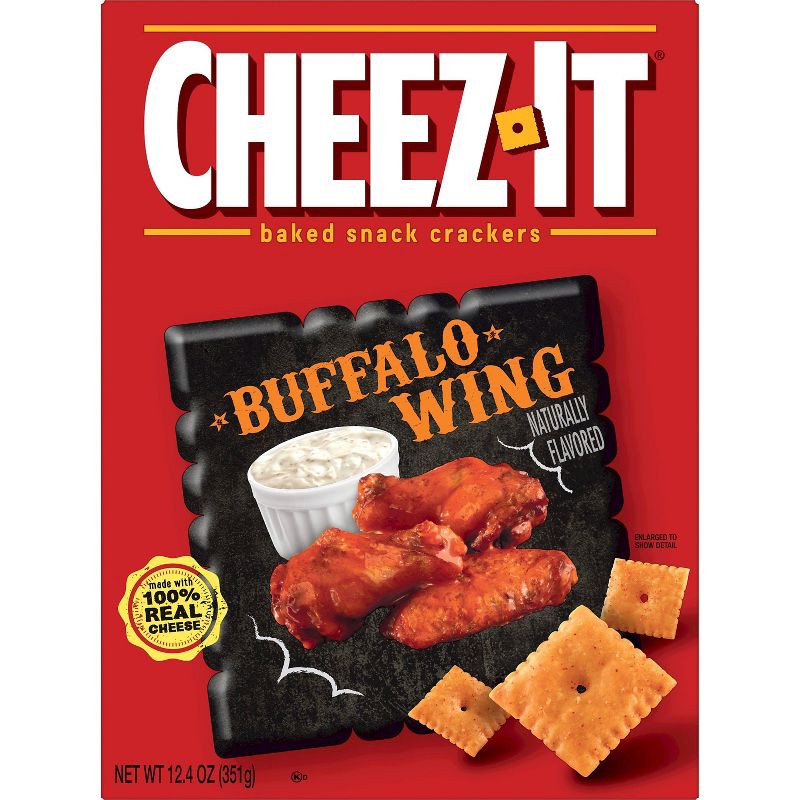 slide 2 of 10, Cheez-It Buffalo Wing Baked Snack Crackers - 12.4oz, 12.4 oz