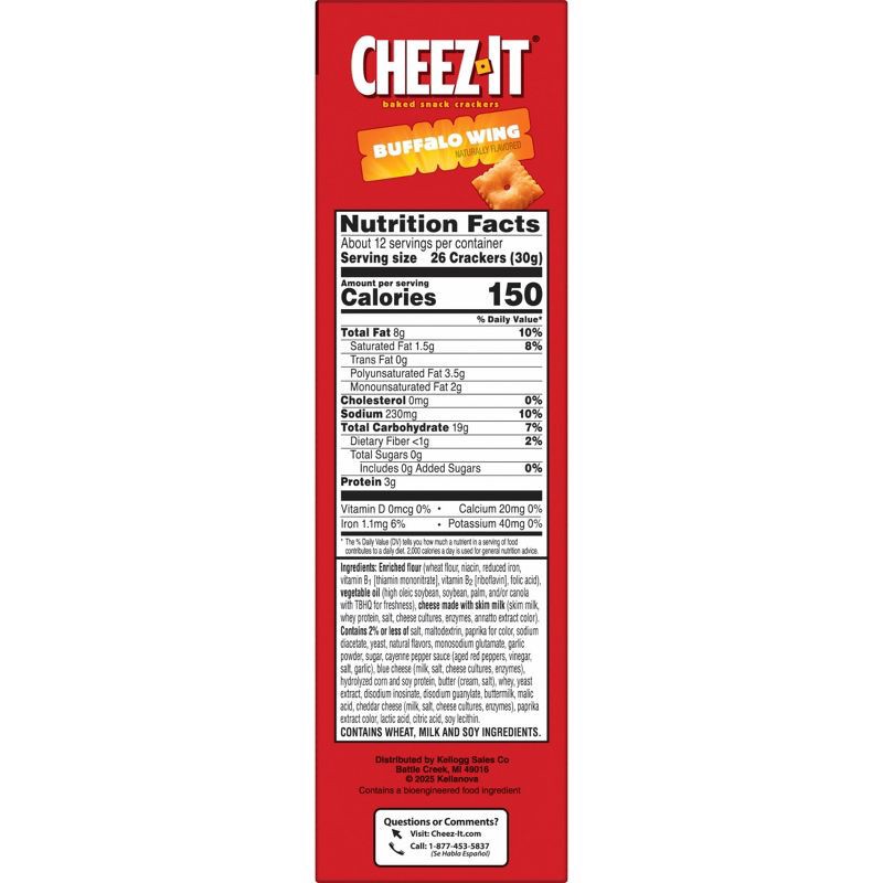 slide 2 of 10, Cheez-It Buffalo Wing Baked Snack Crackers - 12.4oz, 12.4 oz