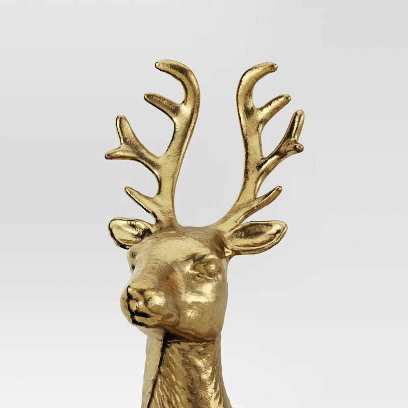 slide 3 of 3, Metallic Deer Christmas Animal Sculpture - Wondershop™ Gold, 1 ct