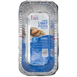 Weis Quality Giant Loaf Pans with Lid 2pk Foilware