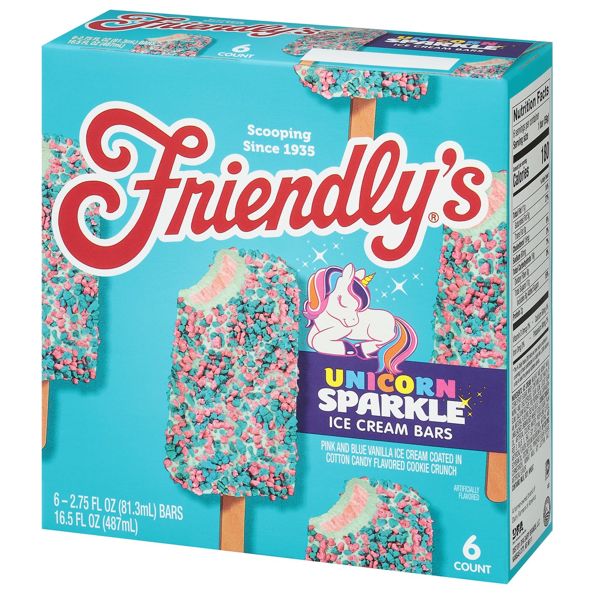 slide 3 of 9, Friendly's Unicorn Sparkle Ice Cream Bars, 6 Count, 16.5 fl oz