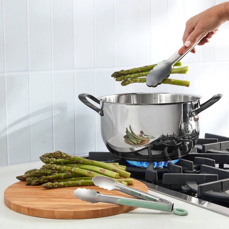 slide 3 of 4, Cuisinart 2pc Tong Set: Stainless Steel Kitchen Tongs with Locking Mechanism & Grip Handle, Dishwasher-Safe, 2 ct