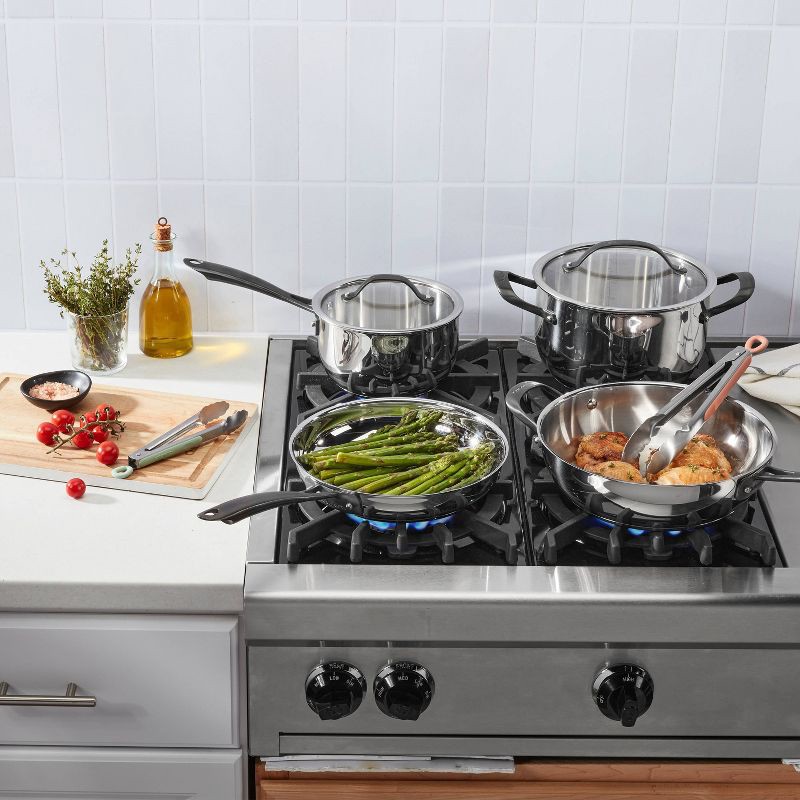 slide 4 of 4, Cuisinart 2pc Tong Set: Stainless Steel Kitchen Tongs with Locking Mechanism & Grip Handle, Dishwasher-Safe, 2 ct