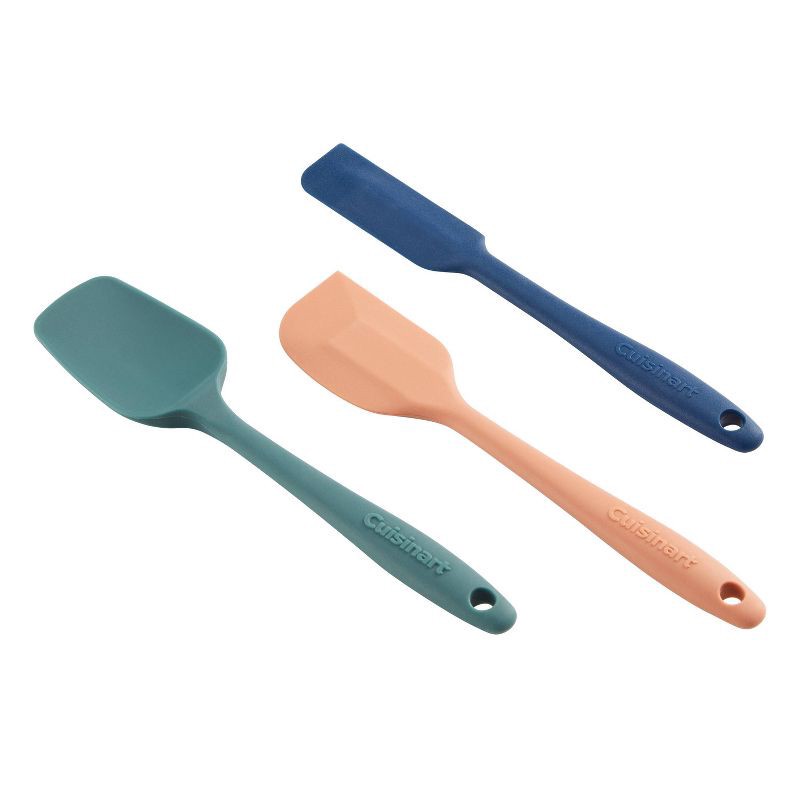 slide 2 of 4, Cuisinart 3pc Mini Silicone Spatula Set: Flexible Small Spreader for Cooking, Dishwasher-Safe, Multicolored Desert Palette, 3 ct