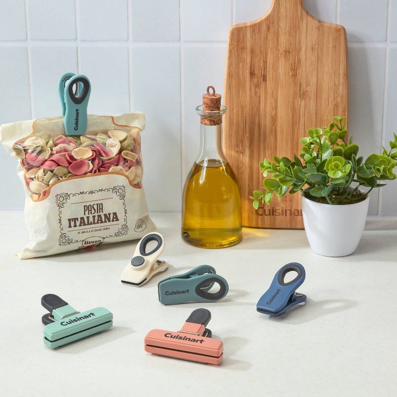 slide 4 of 4, Cuisinart 6pc Magnetic Chip Clips: Multicolored Plastic Food Storage Accessories, Lifetime Limited Warranty, 6 ct