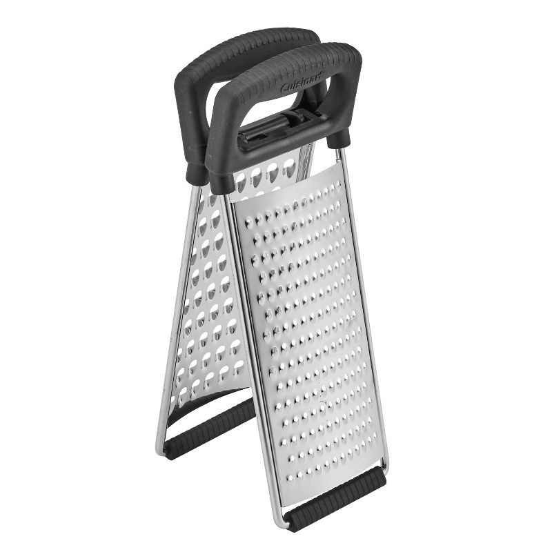slide 7 of 7, Cuisinart 2-in-1 Detachable Grater: Stainless Steel, Flat Cheese Grater, Dishwasher-Safe, Silver & Black, 2 Pieces, 2 ct