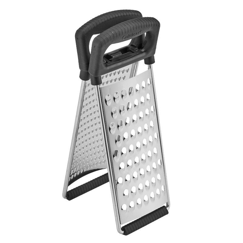 slide 1 of 7, Cuisinart 2-in-1 Detachable Grater: Stainless Steel, Flat Cheese Grater, Dishwasher-Safe, Silver & Black, 2 Pieces, 2 ct
