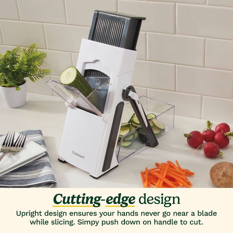 slide 4 of 16, Cuisinart Precision Slice Upright Mandoline: Safe Mandolin Slicer, Nonslip Base, Dishwasher-Safe, Freestanding Design, 1 ct