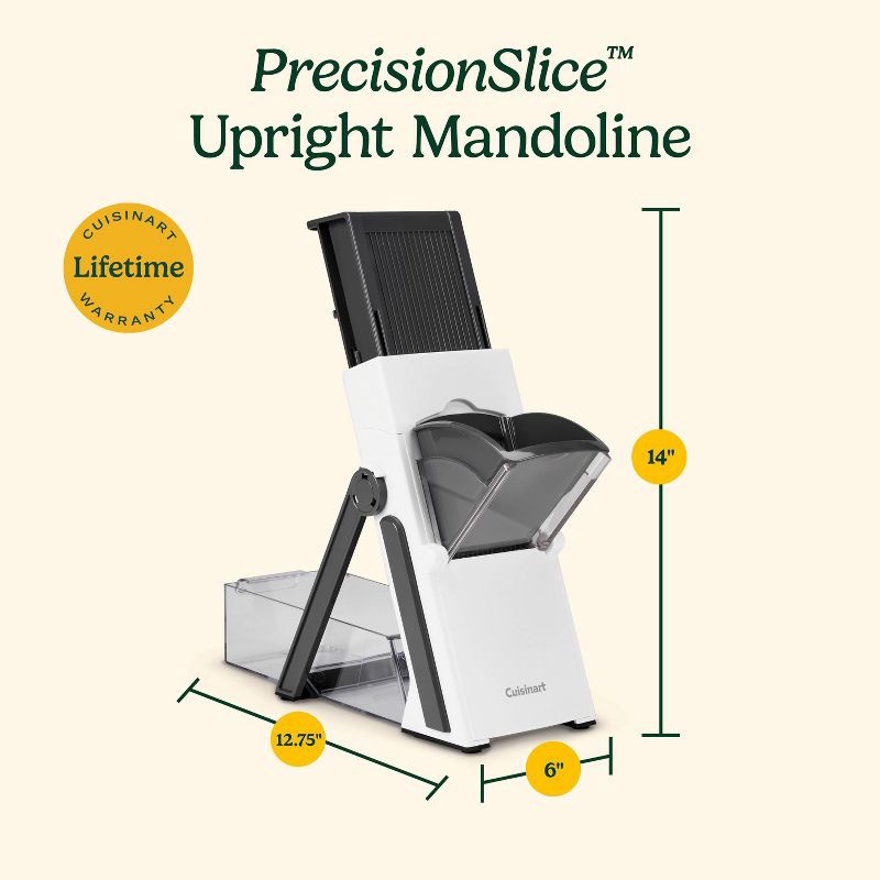 slide 7 of 16, Cuisinart Precision Slice Upright Mandoline: Safe Mandolin Slicer, Nonslip Base, Dishwasher-Safe, Freestanding Design, 1 ct