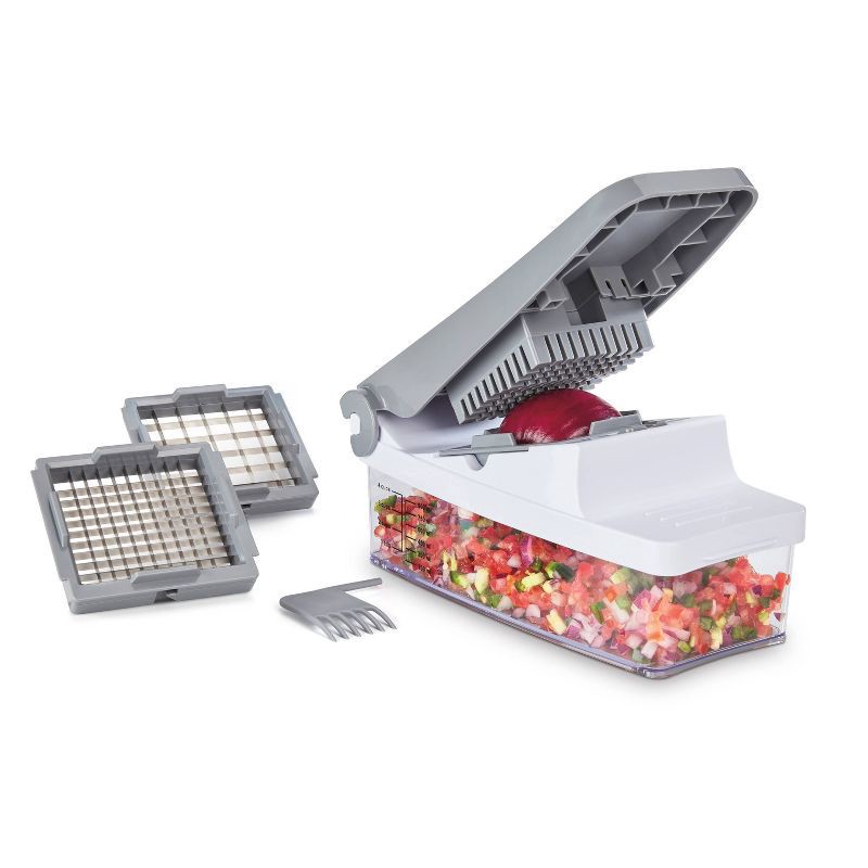 slide 5 of 8, Cuisinart Fruit and Vegetable Box Chopper: Manual Food Chopper with Stainless Steel Blades, Nonslip Base, Dishwasher-Safe, 1 ct