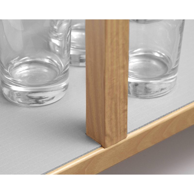 slide 6 of 6, Con-Tact 18"x4ft Zip-N-Fit Cool Gray Shelf Liner: Non-Adhesive, Grid Lines, Solid Pattern, Spot Clean, Wire Shelf Use, 4 ft