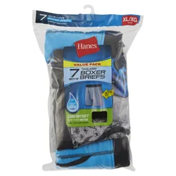 Hanes Boys' Boxer Briefs, Prints, Size XL