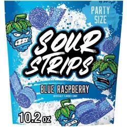 Sour Strips Blue Raspberry Candy Party Pack - 10.2oz