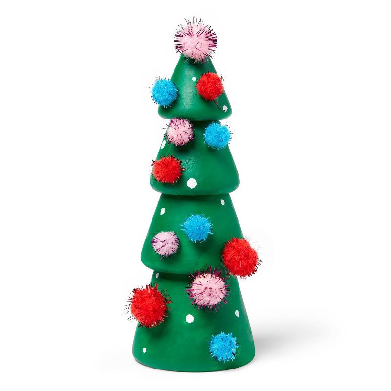 slide 3 of 3, Christmas Craft Tree Shaped Wood Base - Mondo Llama™, 1 ct