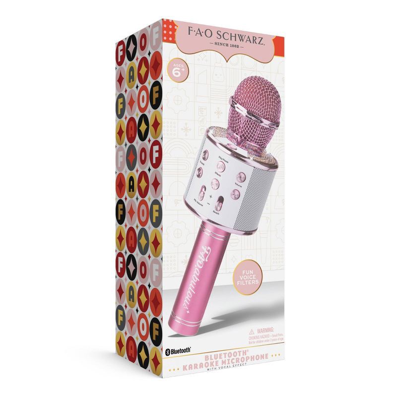 slide 6 of 7, FAO Schwarz Musical Microphone Bluetooth Broadcaster: Toy Microphone for Kids Music Education, 1 ct