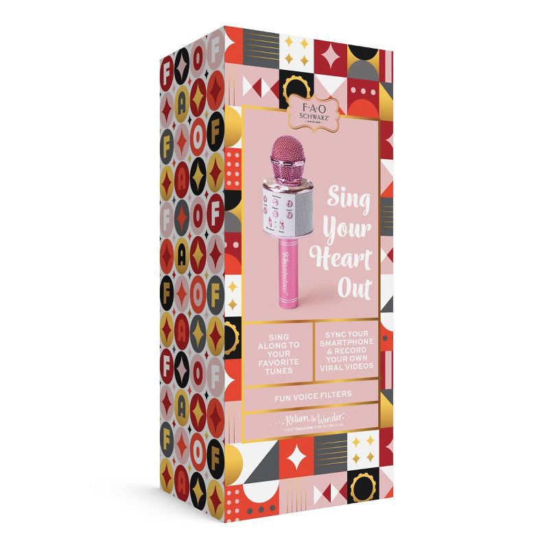 slide 7 of 7, FAO Schwarz Musical Microphone Bluetooth Broadcaster: Toy Microphone for Kids Music Education, 1 ct